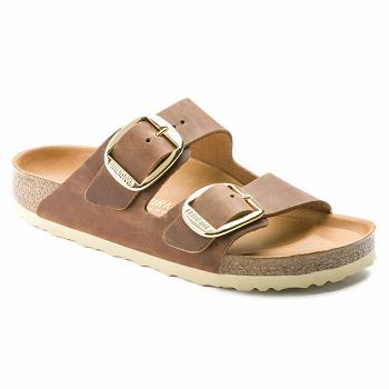 Dámské Arizona Birkenstock Big Přezkou Oiled Læder Hnědé | CZ 466GSO